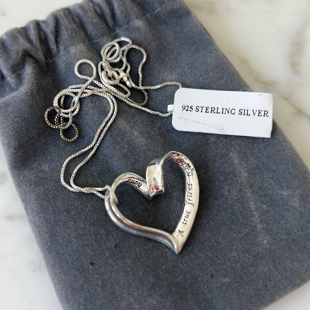 Sterling silver heart pendant and chain